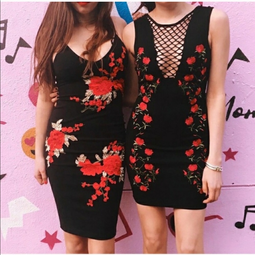 Lf midi rose dress